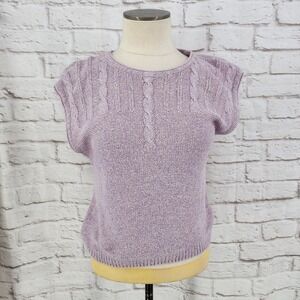 Vintage Angora Silk Sweater Purple Pastel Fairy Coquette Andrew St John Medium